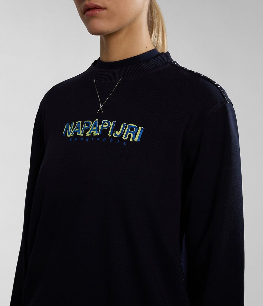Napapijri Kreis Sweatshirt Sweatshirts Dames Donkerblauw | WBTIUVS-30
