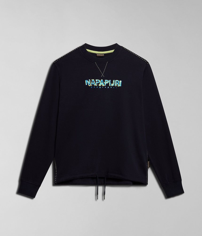 Napapijri Kreis Sweatshirt Sweatshirts Dames Donkerblauw | WBTIUVS-30
