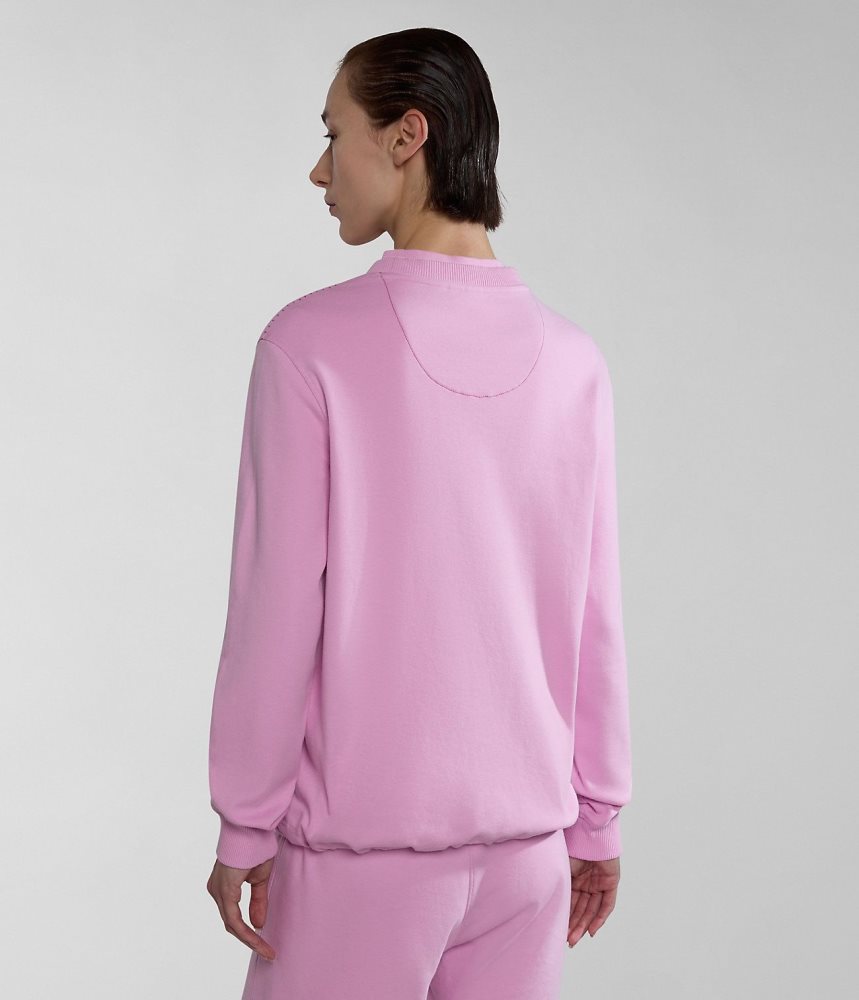Napapijri Kreis Sweatshirt Sweatshirts Dames Roze | HUPKAJZ-80