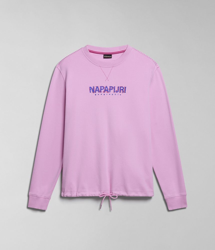 Napapijri Kreis Sweatshirt Sweatshirts Dames Roze | HUPKAJZ-80