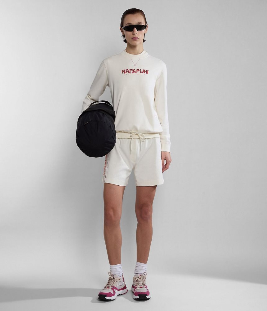 Napapijri Kreis Sweatshirt Sweatshirts Dames Wit | DVWGBAT-59