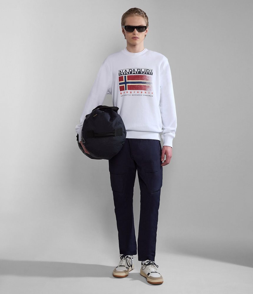 Napapijri Kreis Sweatshirt Sweatshirts Heren Wit | CFNIXYR-97
