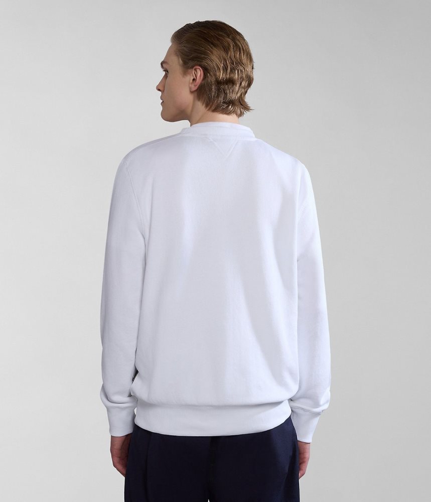 Napapijri Kreis Sweatshirt Sweatshirts Heren Wit | CFNIXYR-97