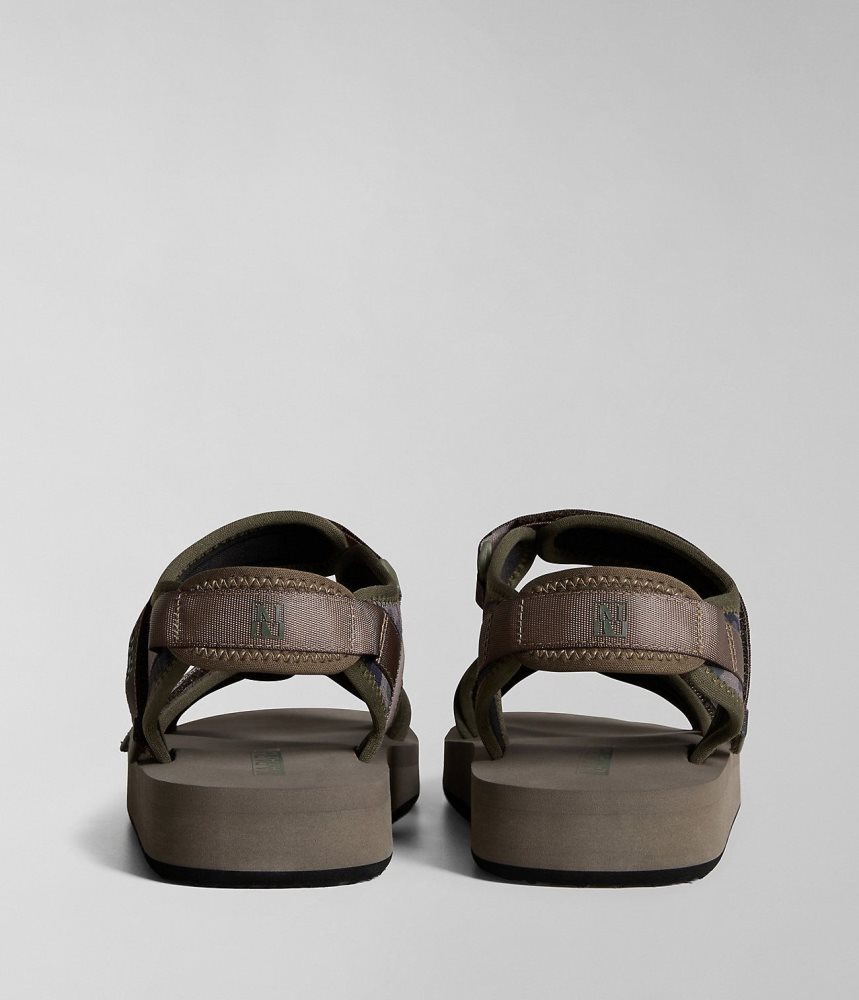 Napapijri Lark Camouflage Sandals Sandalen Heren Multicolour | PASXUJD-98