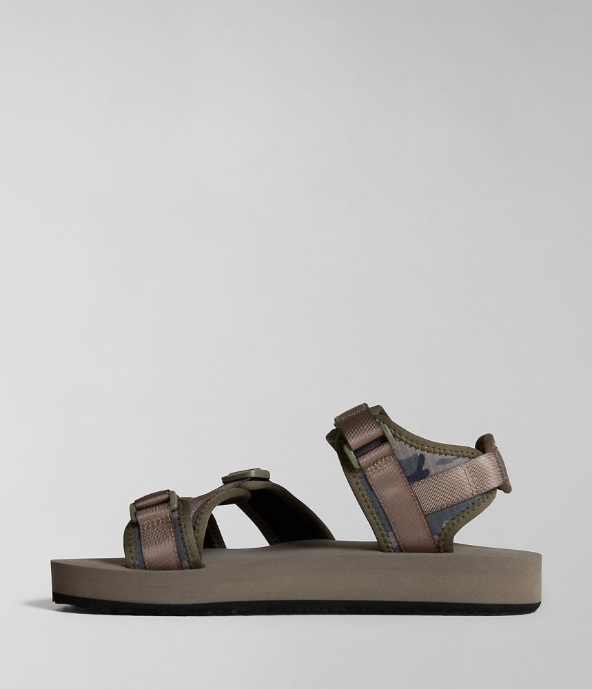 Napapijri Lark Camouflage Sandals Sandalen Heren Multicolour | PASXUJD-98