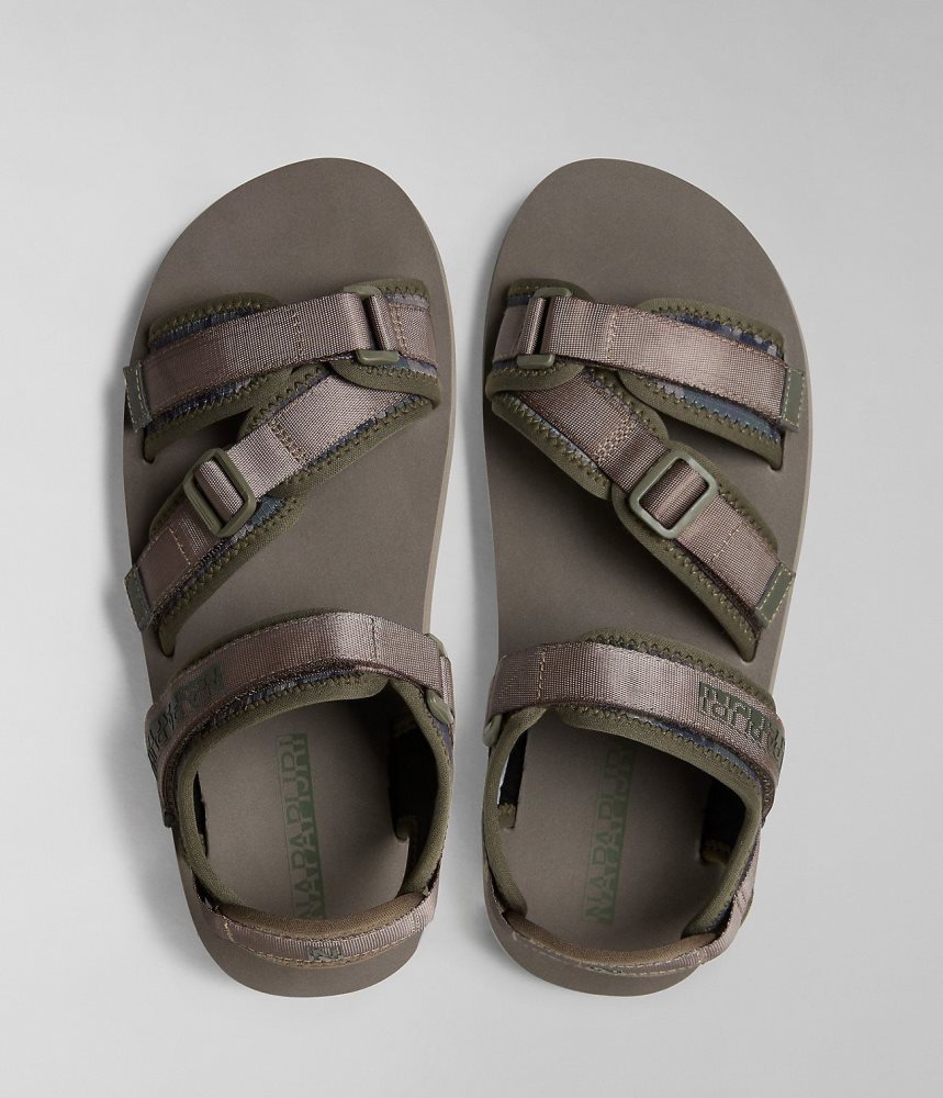 Napapijri Lark Camouflage Sandals Sandalen Heren Multicolour | PASXUJD-98