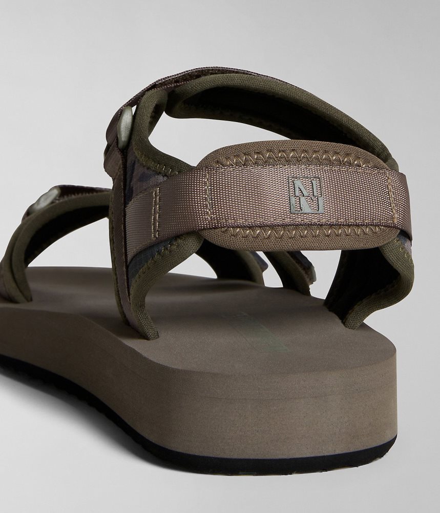 Napapijri Lark Camouflage Sandals Sandalen Heren Multicolour | PASXUJD-98