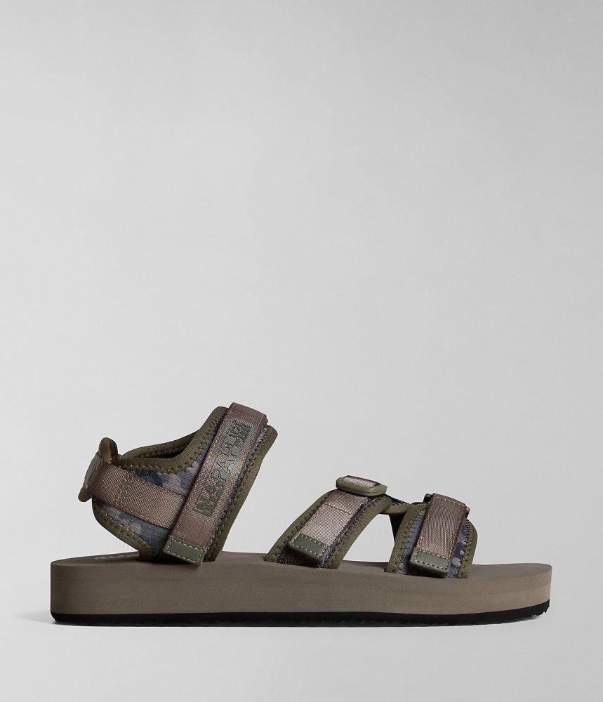 Napapijri Lark Camouflage Sandals Sandalen Heren Multicolour | PASXUJD-98