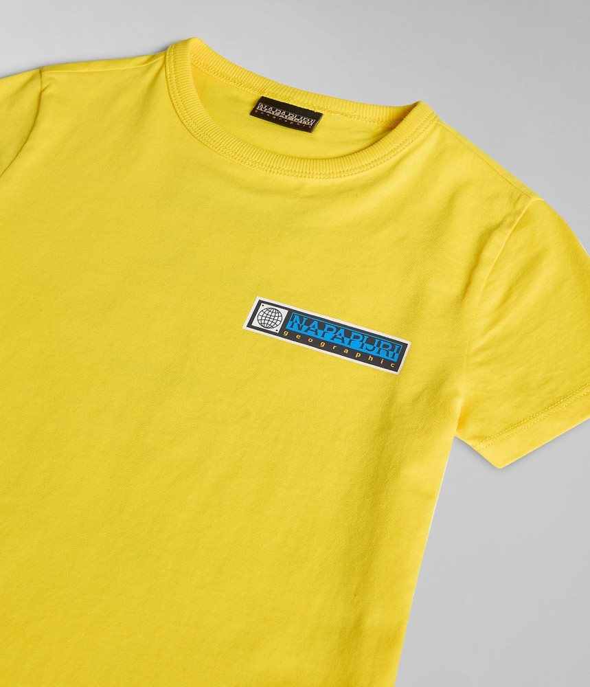 Napapijri Liard Short Sleeve T-Shirt (4-16 YEARS) T-shirts Kinderen Geel | AOPVXFS-09