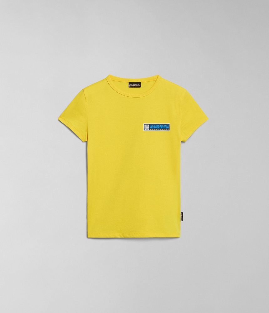 Napapijri Liard Short Sleeve T-Shirt (4-16 YEARS) T-shirts Kinderen Geel | AOPVXFS-09