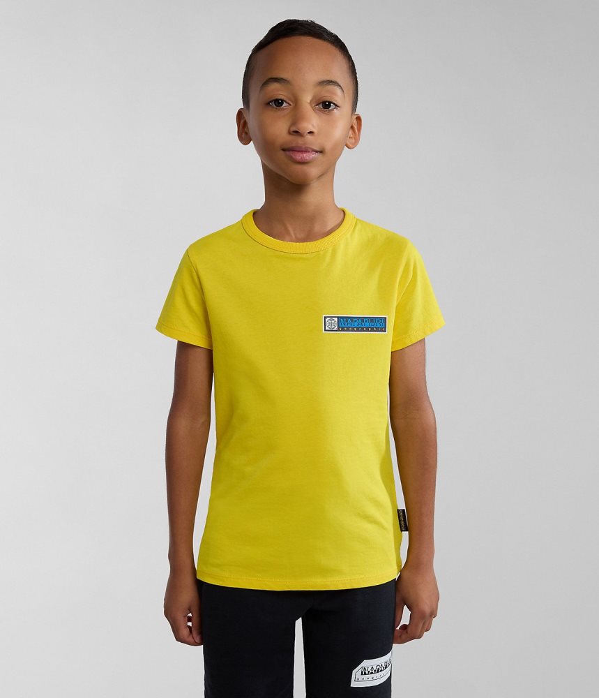 Napapijri Liard Short Sleeve T-Shirt (4-16 YEARS) T-shirts Kinderen Geel | AOPVXFS-09