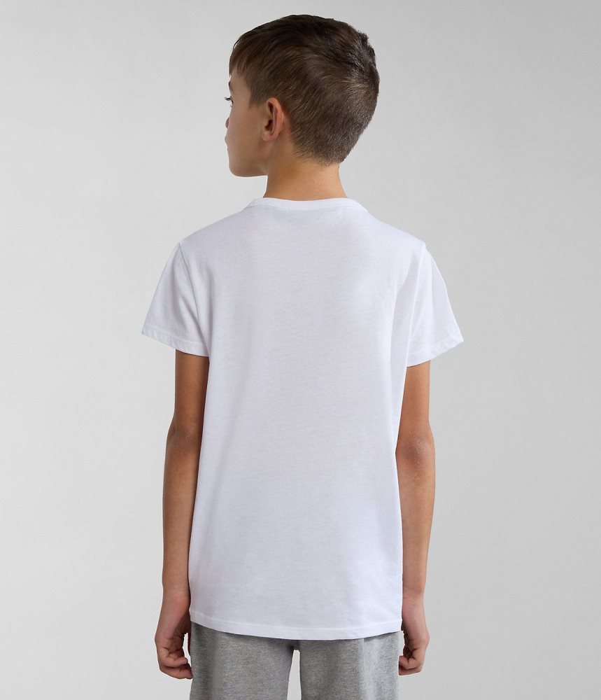 Napapijri Liard Short Sleeve T-Shirt (4-16 YEARS) T-shirts Kinderen Wit | XONPATJ-71
