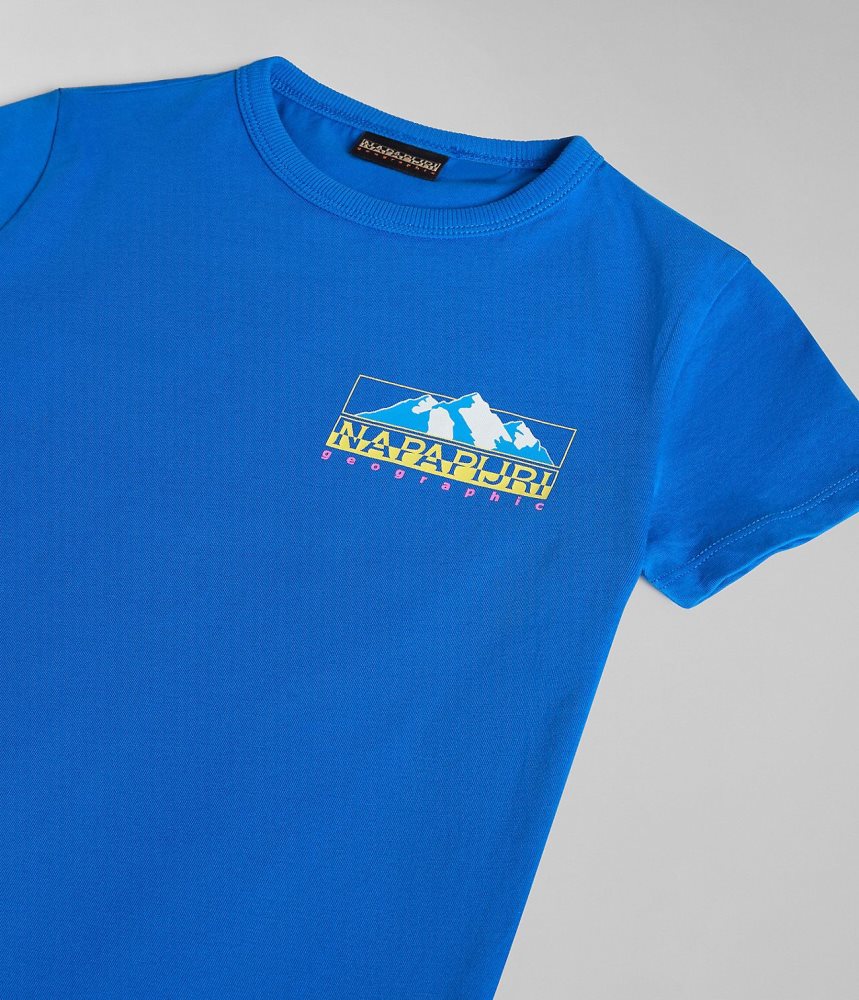 Napapijri Liard Short Sleeve T-Shirt (4-16 YEARS) T-shirts Kinderen Blauw | NDIRFCM-24