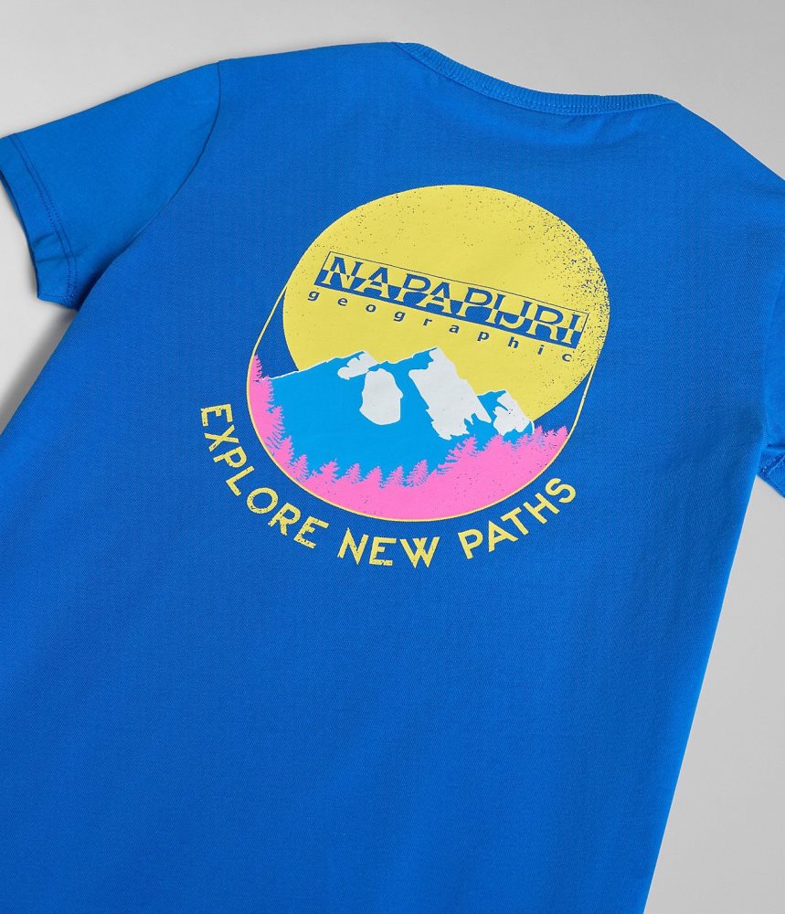 Napapijri Liard Short Sleeve T-Shirt (4-16 YEARS) T-shirts Kinderen Blauw | NDIRFCM-24