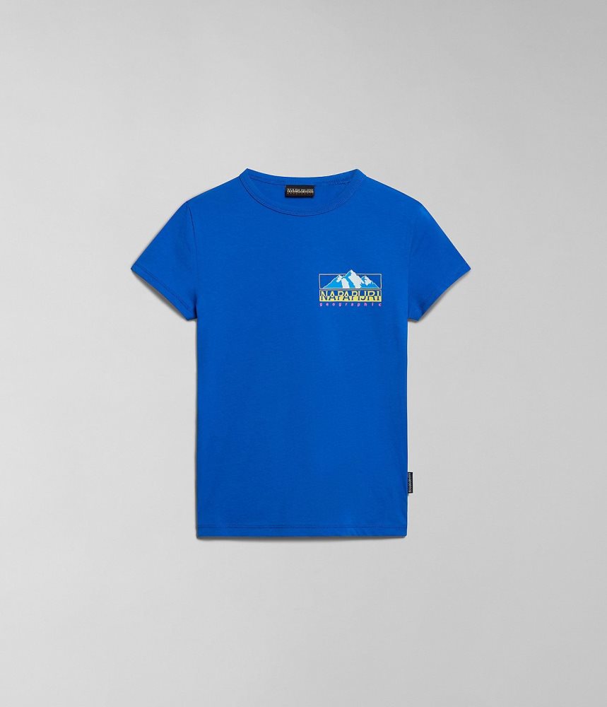 Napapijri Liard Short Sleeve T-Shirt (4-16 YEARS) T-shirts Kinderen Blauw | NDIRFCM-24