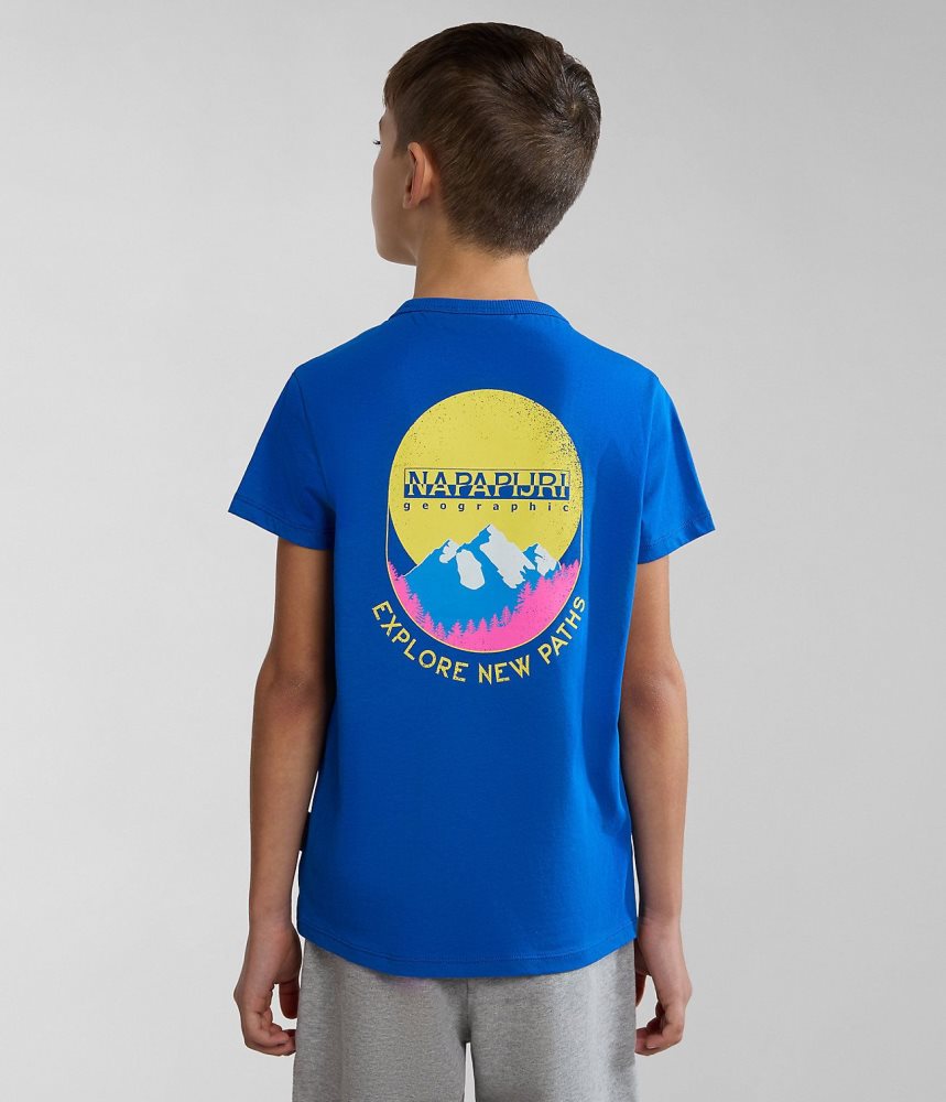 Napapijri Liard Short Sleeve T-Shirt (4-16 YEARS) T-shirts Kinderen Blauw | NDIRFCM-24