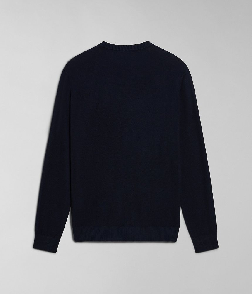 Napapijri Linen Jumper Jumpers Heren Donkerblauw | ACHNFOG-30