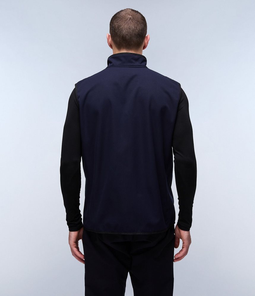 Napapijri Lorze Vest Gilet Heren Donkerblauw | QNMBURP-39