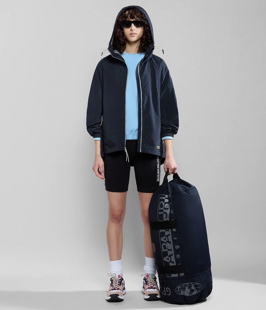 Napapijri Makay Windbreaker Short Jackets Dames Zwart | KENQSDY-09