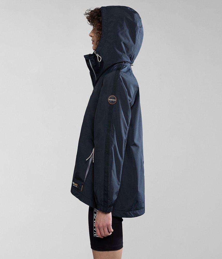 Napapijri Makay Windbreaker Short Jackets Dames Zwart | KENQSDY-09