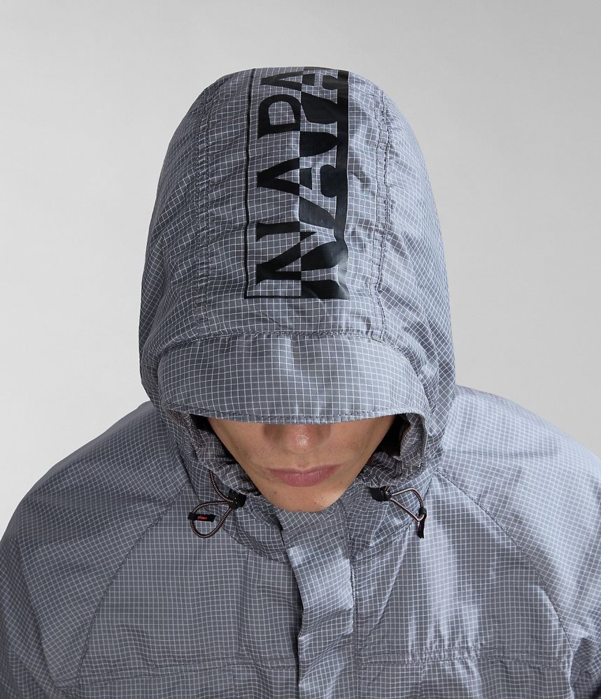 Napapijri Makay Windbreaker with Dyneema Windjak Heren Grijs | XYSJBNF-84
