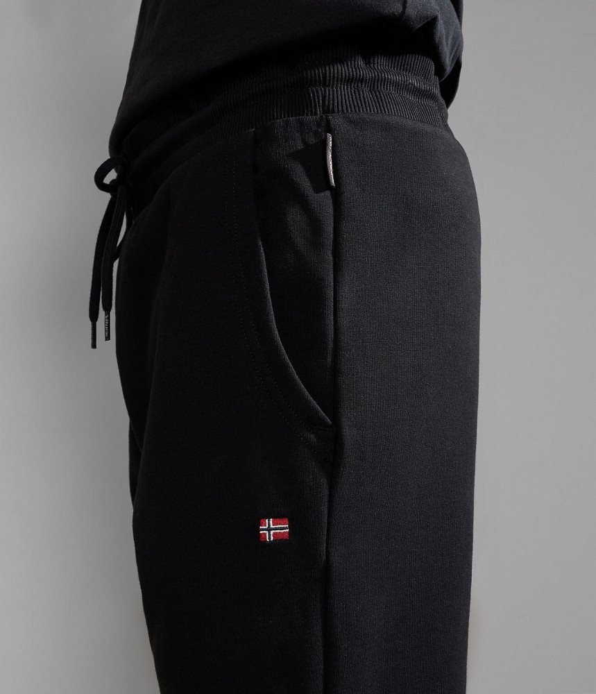 Napapijri Malis Fleece Trousers Joggingbroek Heren Zwart | QMCFHKB-45