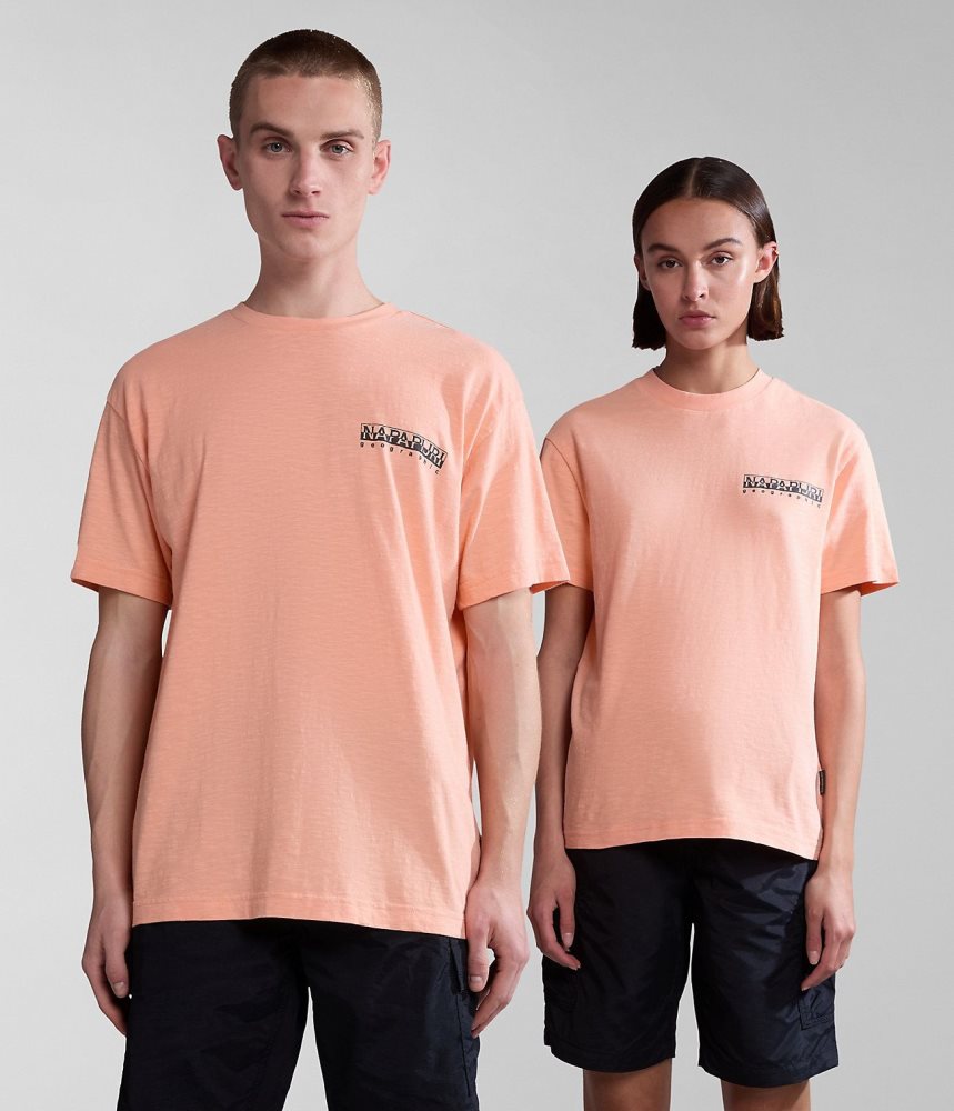 Napapijri Martre Short Sleeve T-Shirt T-shirts Dames Roze | CUNAGTO-05