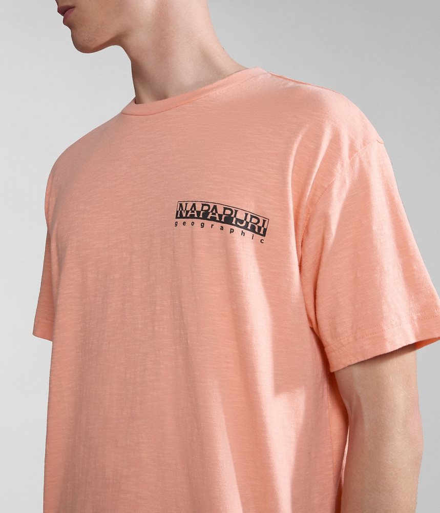 Napapijri Martre Short Sleeve T-Shirt T-shirts Dames Roze | CUNAGTO-05