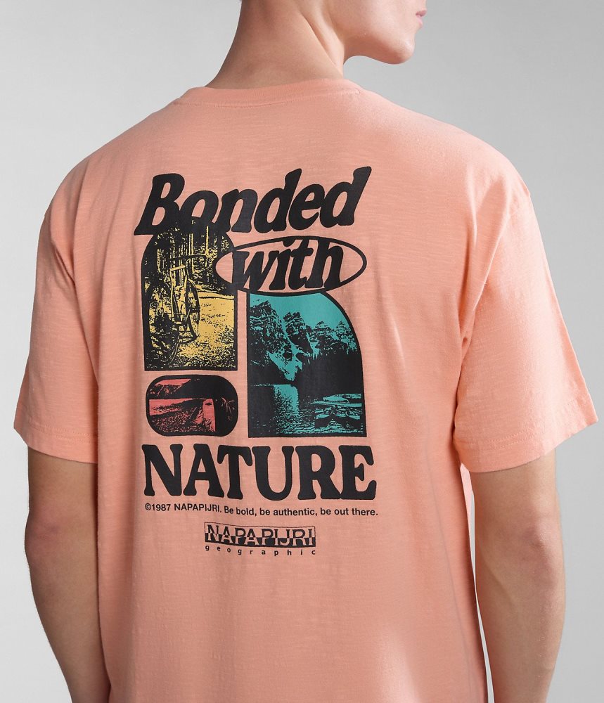 Napapijri Martre Short Sleeve T-Shirt T-shirts Dames Roze | CUNAGTO-05