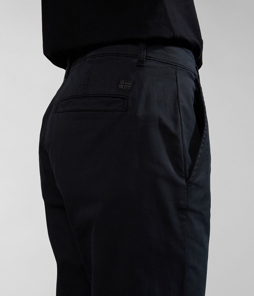 Napapijri Meridian Chino Trousers Chino Broek Dames Zwart | BWEXPHK-50