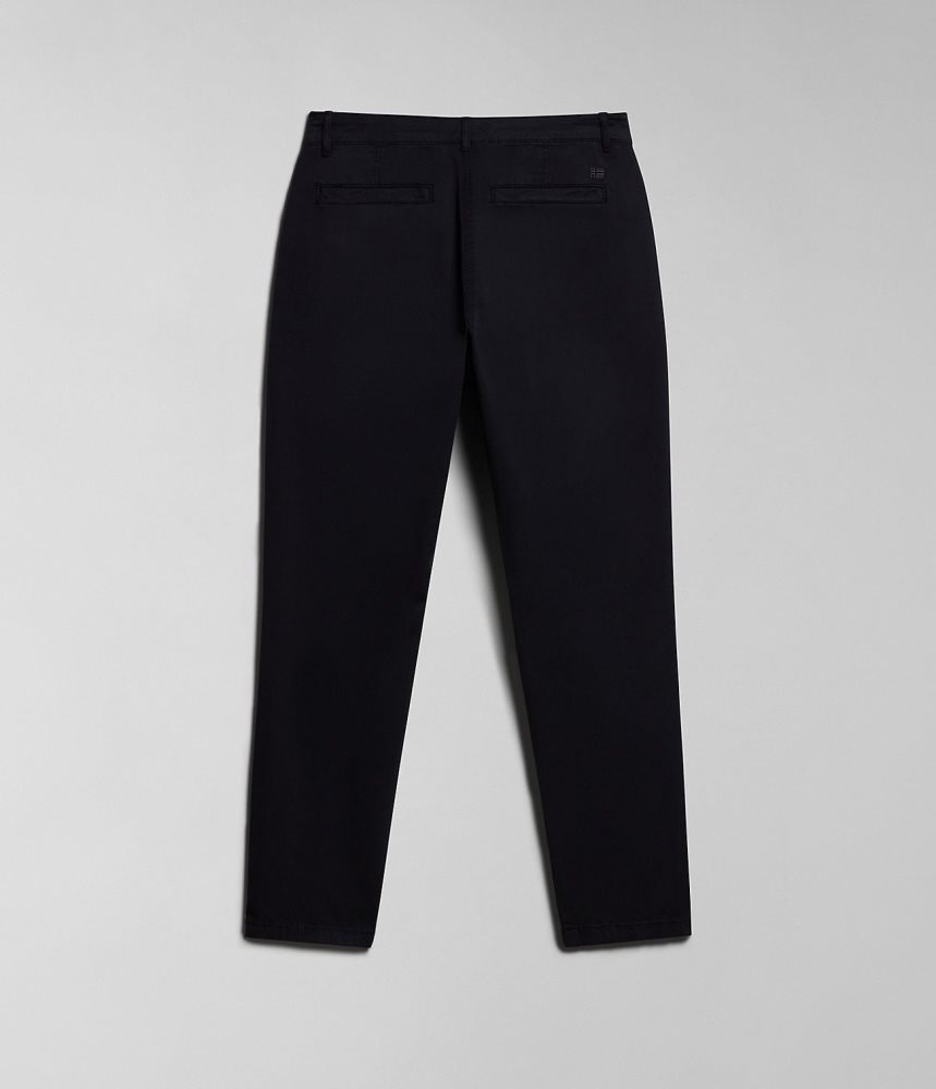 Napapijri Meridian Chino Trousers Chino Broek Dames Zwart | BWEXPHK-50