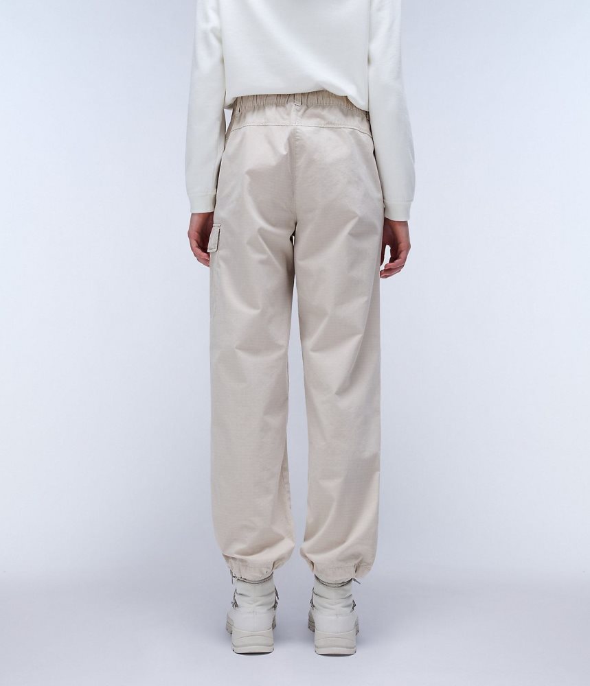 Napapijri Murg Cargo Trousers Cargo Broek Dames Beige Zilver | XJWTZSD-59