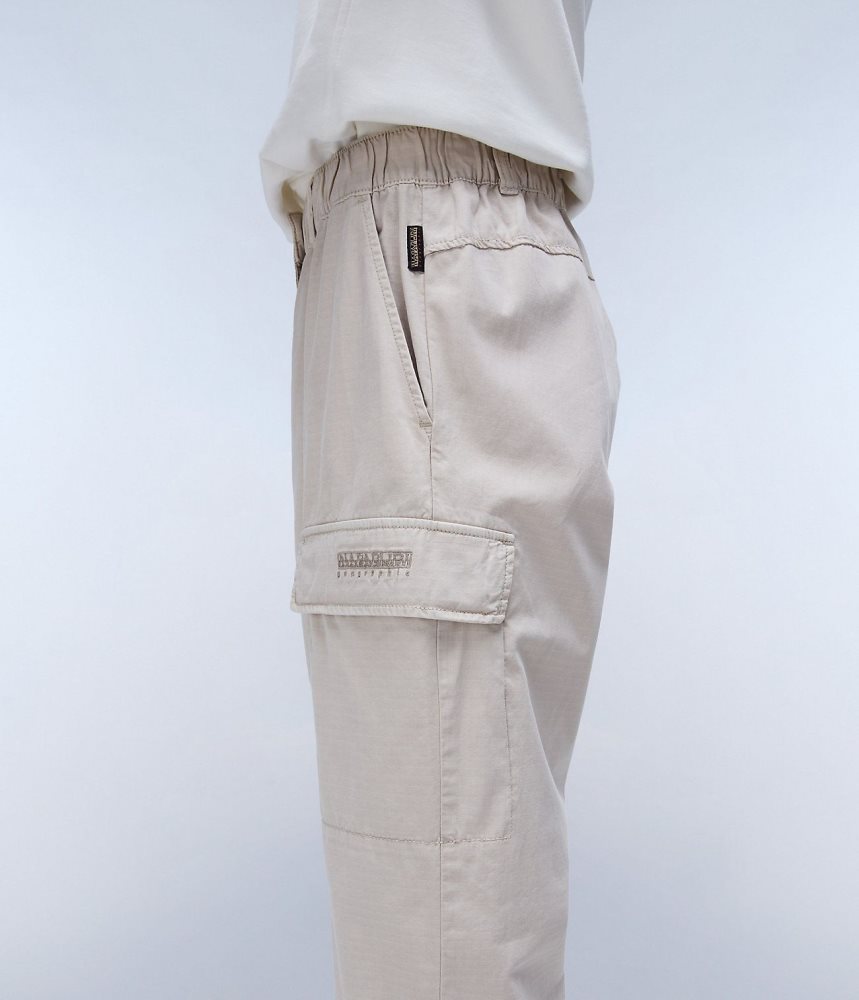 Napapijri Murg Cargo Trousers Cargo Broek Dames Beige Zilver | XJWTZSD-59