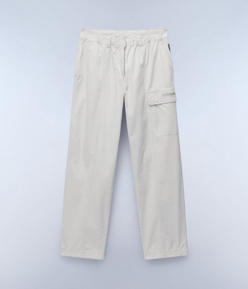 Napapijri Murg Cargo Trousers Cargo Broek Dames Beige Zilver | XJWTZSD-59