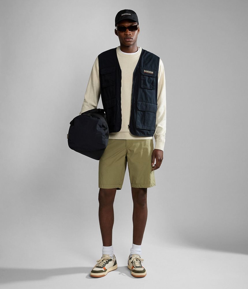 Napapijri Nakuru Bermuda Shorts Korte Broek Heren Groen | QEJULFX-50