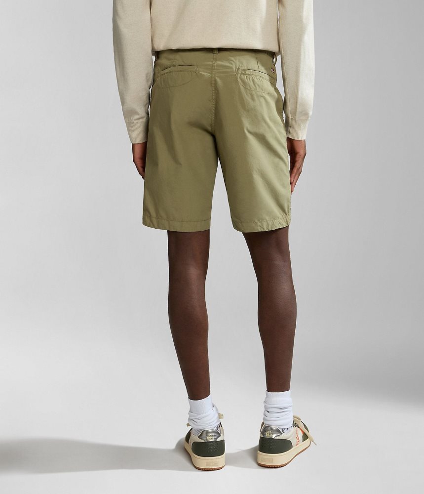 Napapijri Nakuru Bermuda Shorts Korte Broek Heren Groen | QEJULFX-50