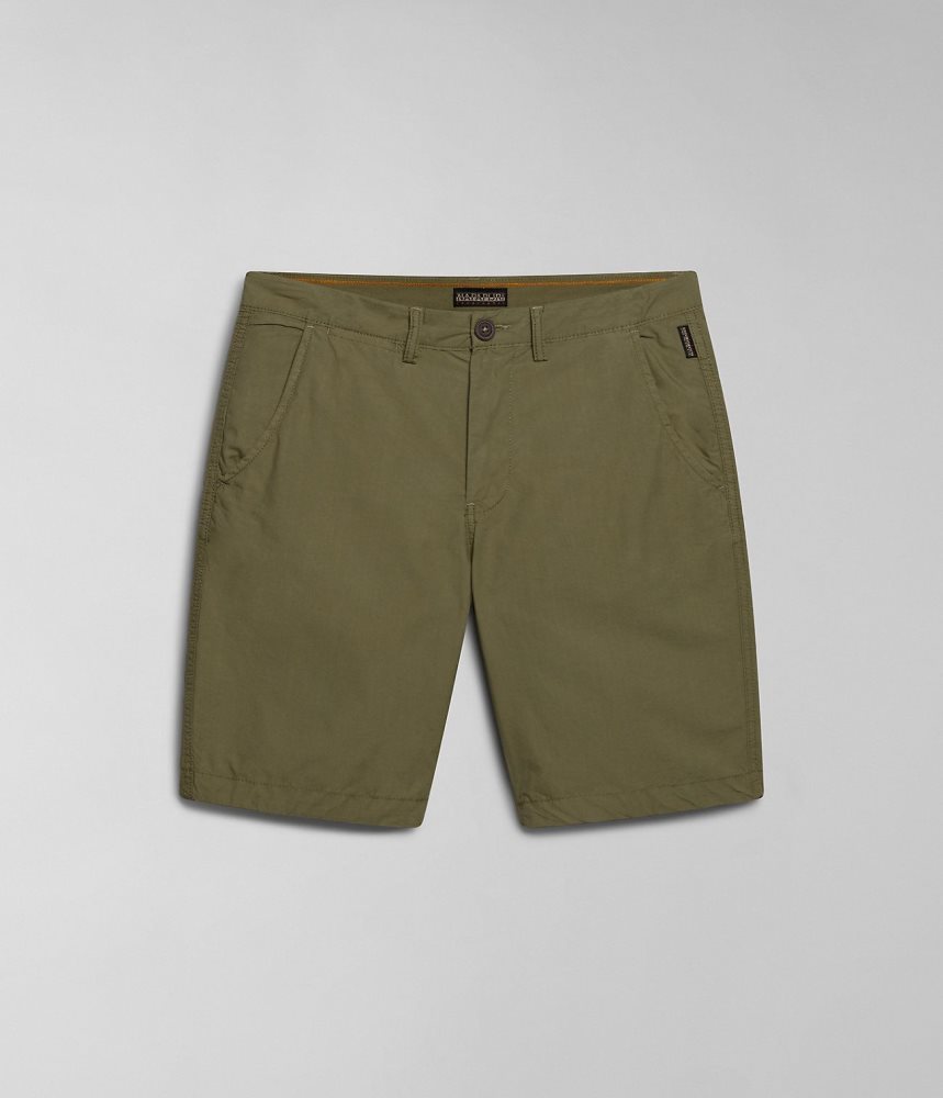 Napapijri Nakuru Bermuda Shorts Korte Broek Heren Groen | QEJULFX-50