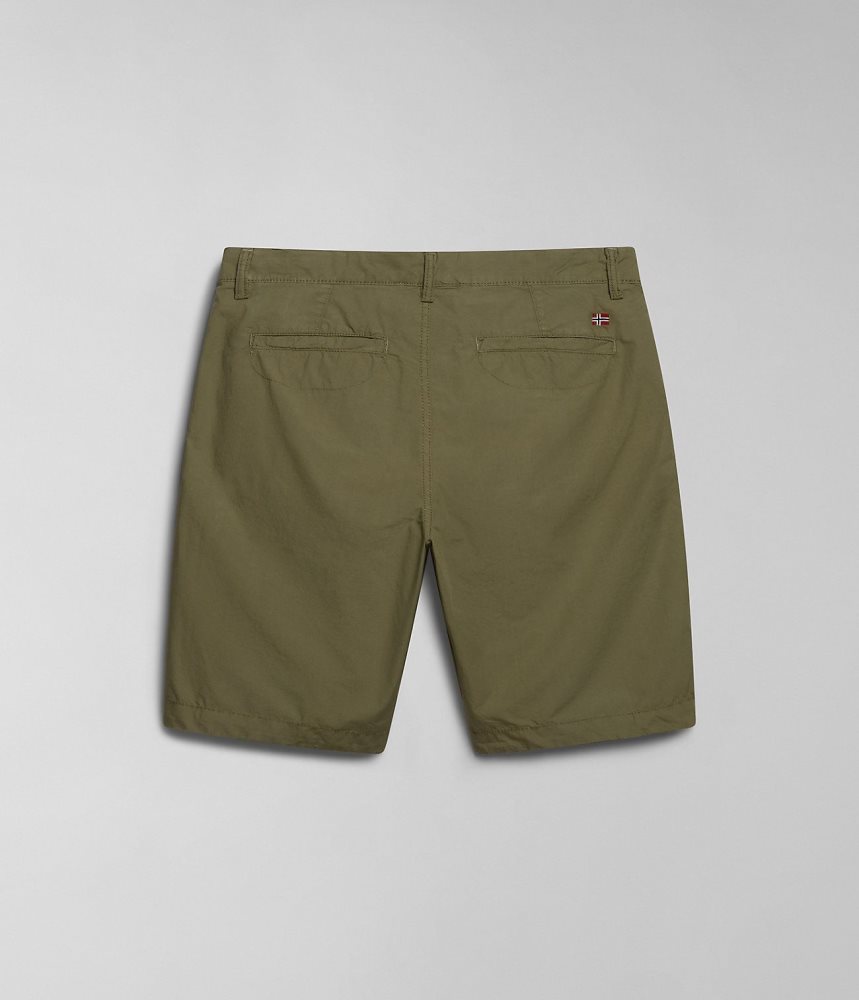 Napapijri Nakuru Bermuda Shorts Korte Broek Heren Groen | QEJULFX-50
