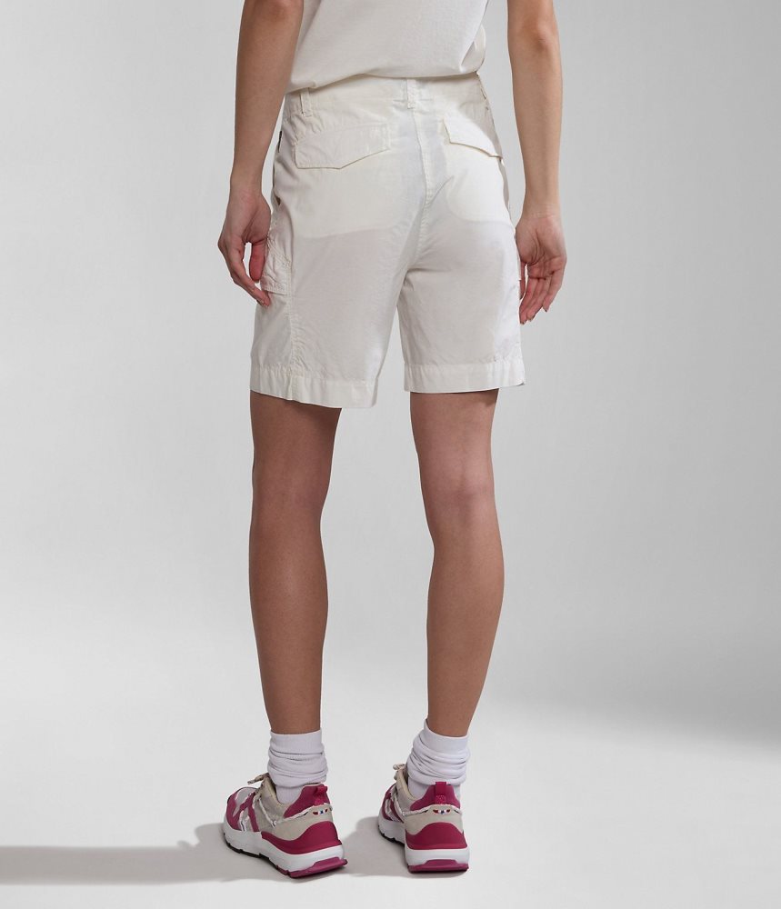 Napapijri Narin Bermuda Shorts Korte Broek Dames Wit | MAOXSHR-30