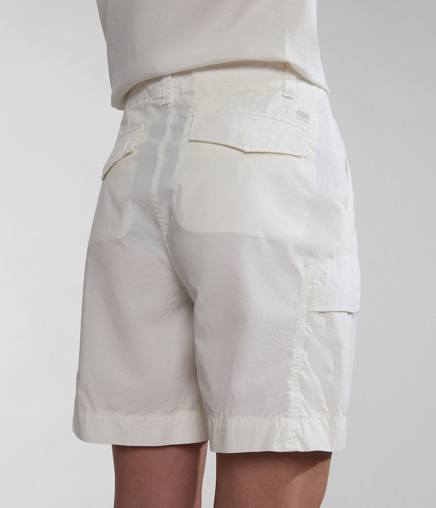Napapijri Narin Bermuda Shorts Korte Broek Dames Wit | MAOXSHR-30