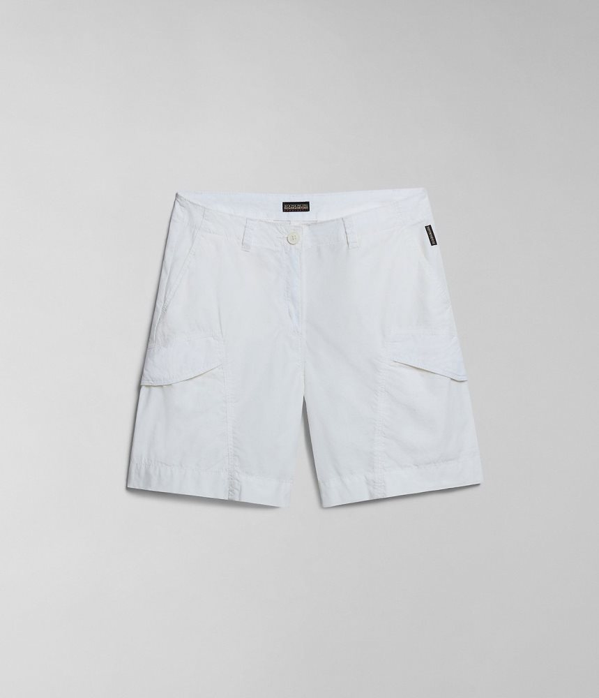 Napapijri Narin Bermuda Shorts Korte Broek Dames Wit | MAOXSHR-30