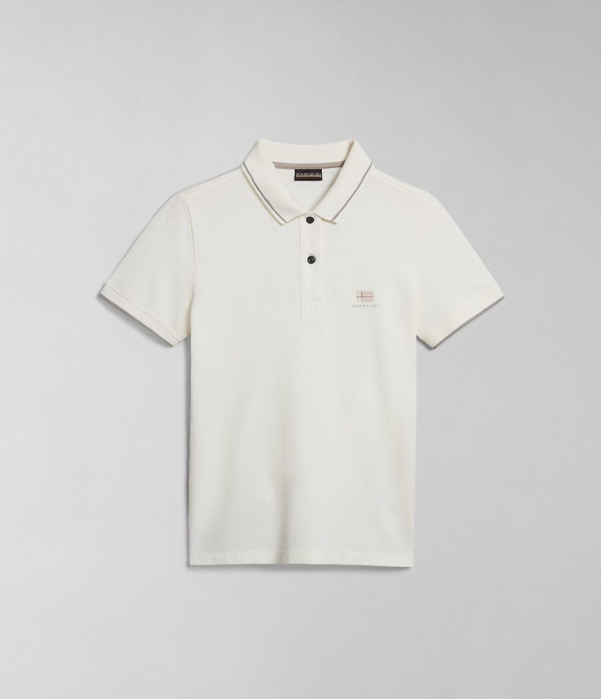Napapijri Nina Short Sleeve Polo Shirt Poloshirt Dames Wit | LESCYOV-62