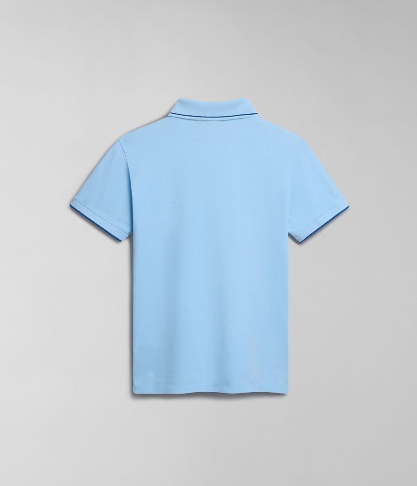 Napapijri Nina Short Sleeve Polo Shirt Poloshirt Dames Lichtblauw | JSHPAQR-56