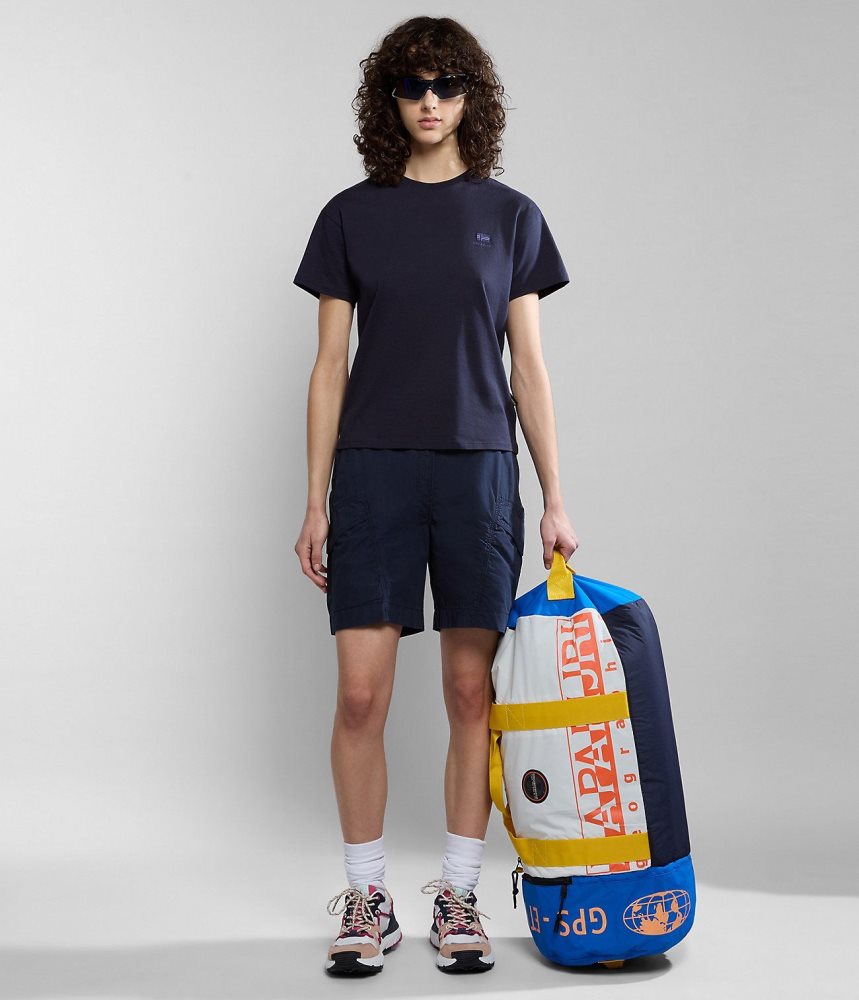 Napapijri Nina Short Sleeve T-shirt T-shirts Dames Donkerblauw | THDMKFI-97