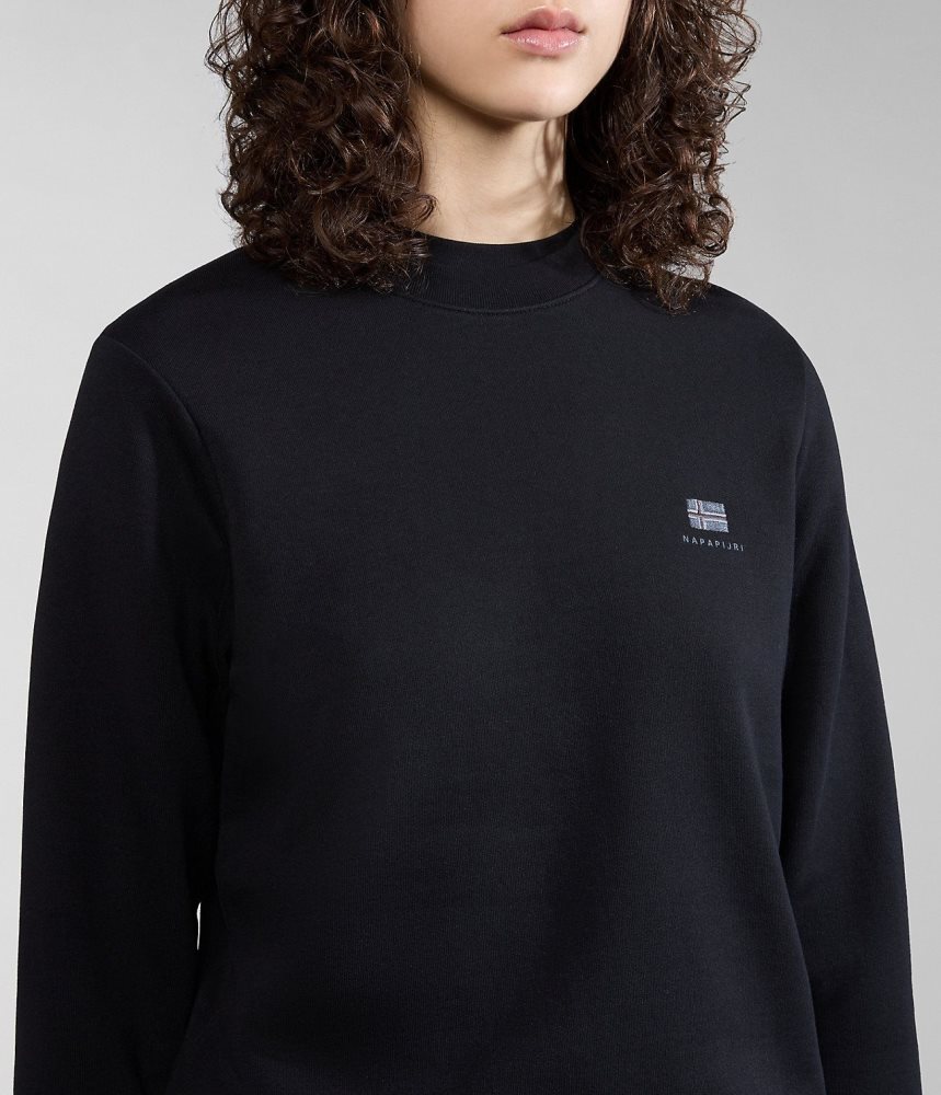 Napapijri Nina Summer Sweatshirt Sweatshirts Dames Zwart | IWVTLNZ-83