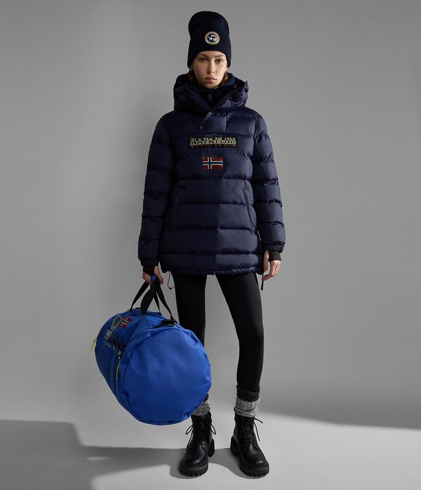 Napapijri Northfarer Puffer Anorak Puffer Jas Dames Donkerblauw | DBFGACT-70