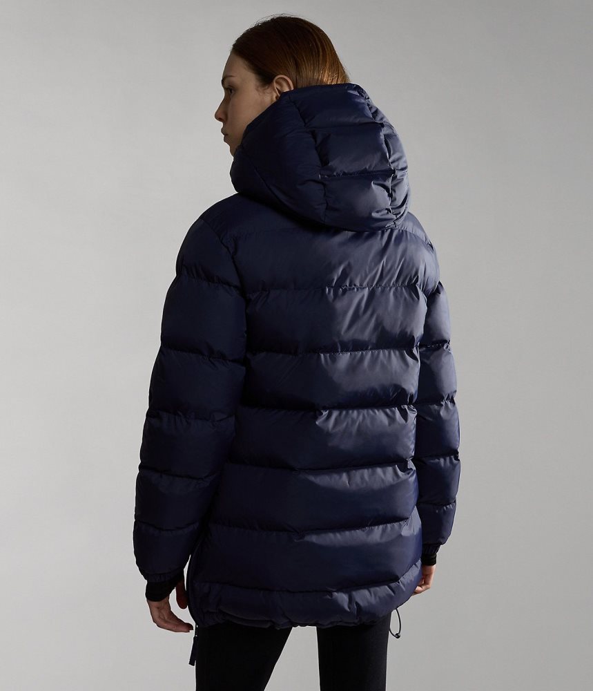 Napapijri Northfarer Puffer Anorak Puffer Jas Dames Donkerblauw | DBFGACT-70
