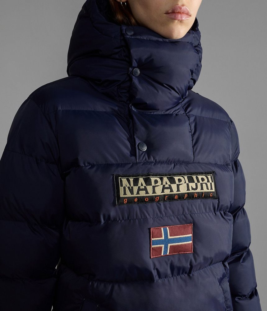 Napapijri Northfarer Puffer Anorak Puffer Jas Dames Donkerblauw | DBFGACT-70