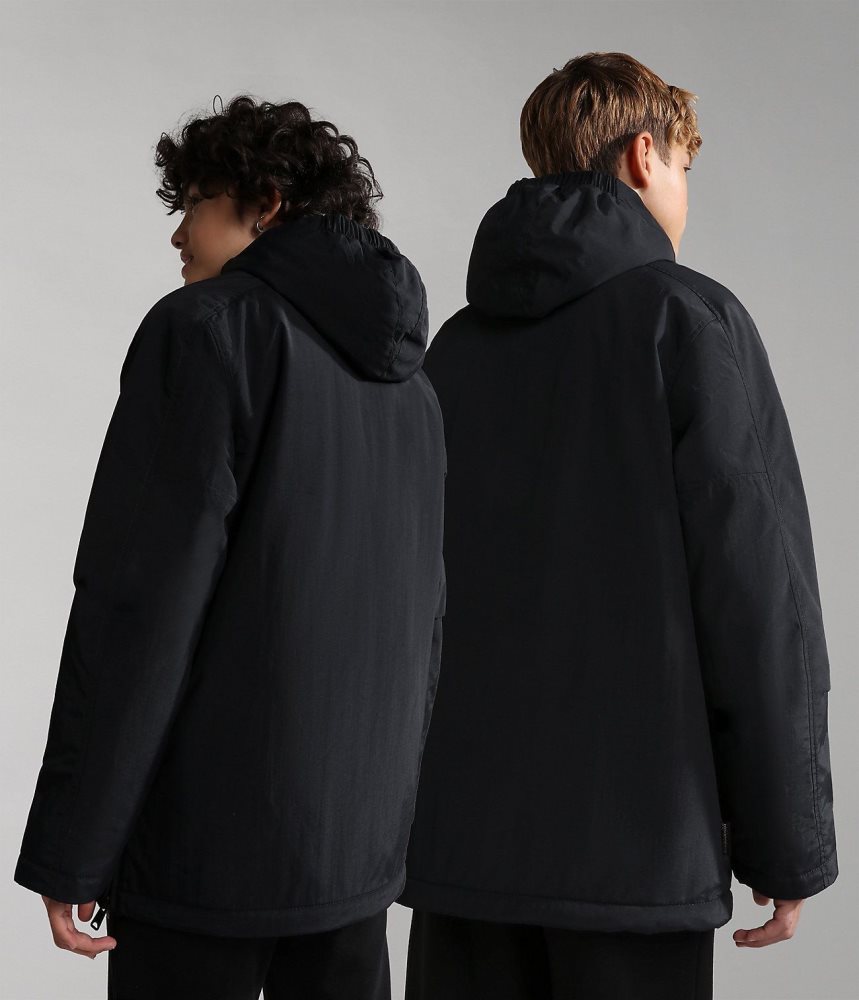 Napapijri Northfarer Winter Anorak Jacket (4-16 YEARS) Anoraks Kinderen Zwart | FDNVRYZ-48