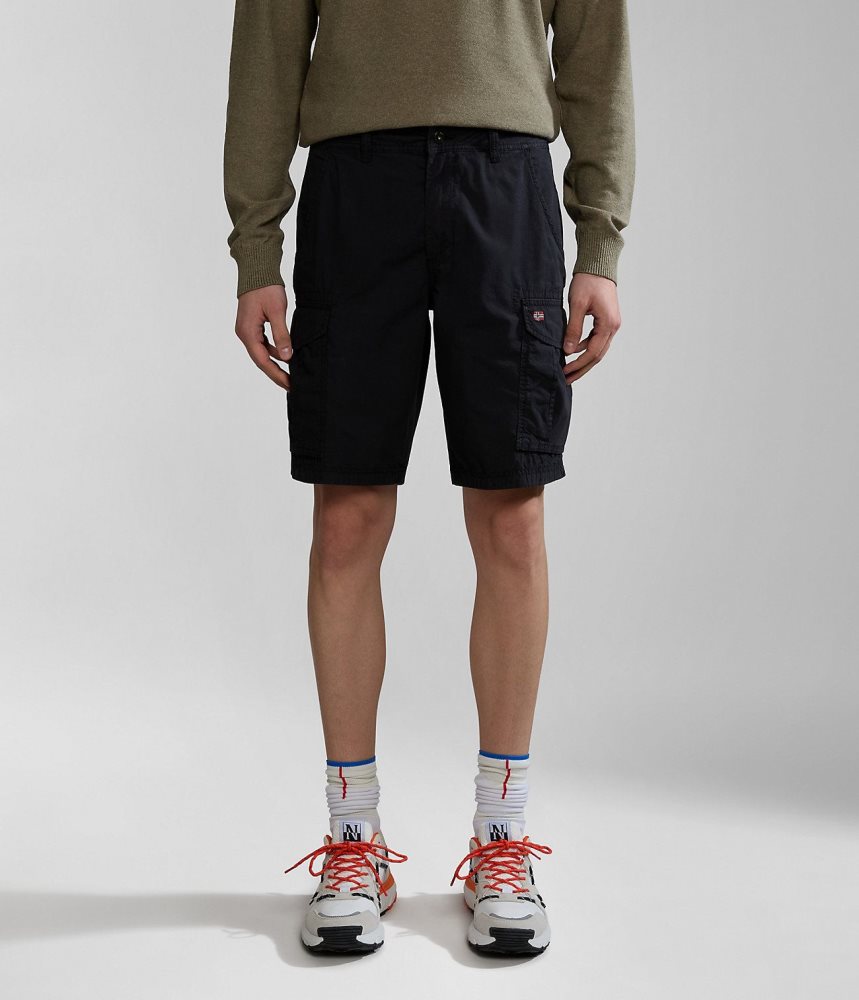 Napapijri Noto Bermuda Shorts Korte Broek Heren Zwart | XWYAZLF-58